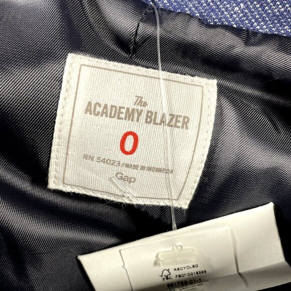 NEW Gap Jacket Womens 0 blue blazer career preppy business academy - Picture 4 of 9